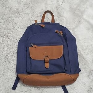 Wilson canvas and faux leather backpack